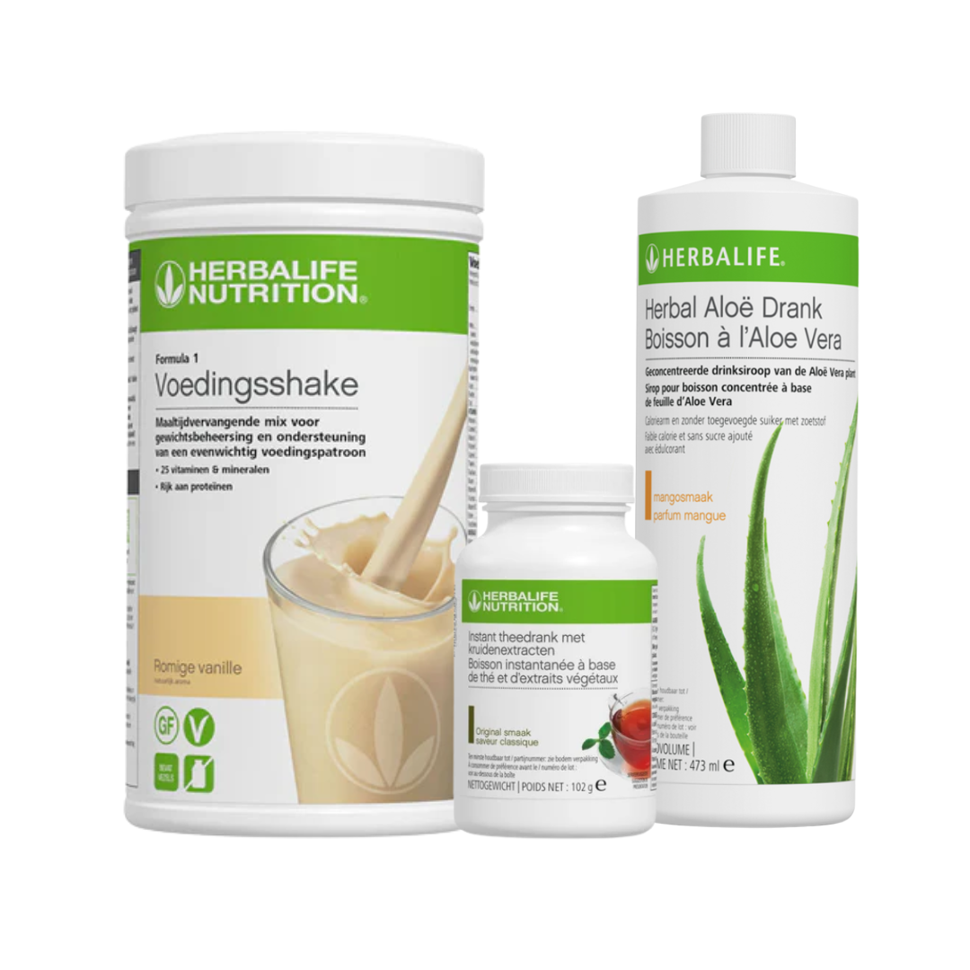 HERBALIFE – Gezond Ontbijt – Shake + Thee + Aloë